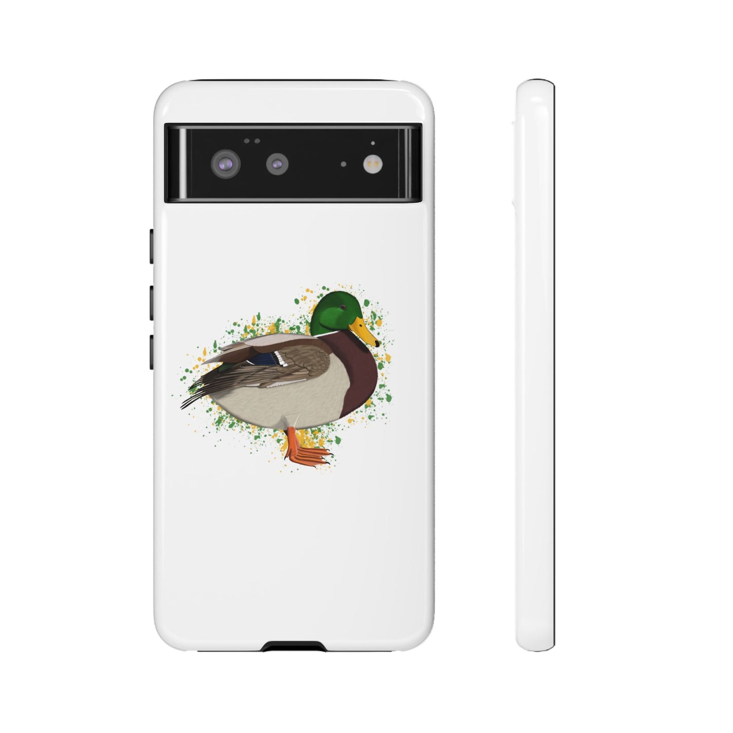 Stockente Ente Vogel iPhone & Google Pixel Vogelmotiv Handyhülle Weiß