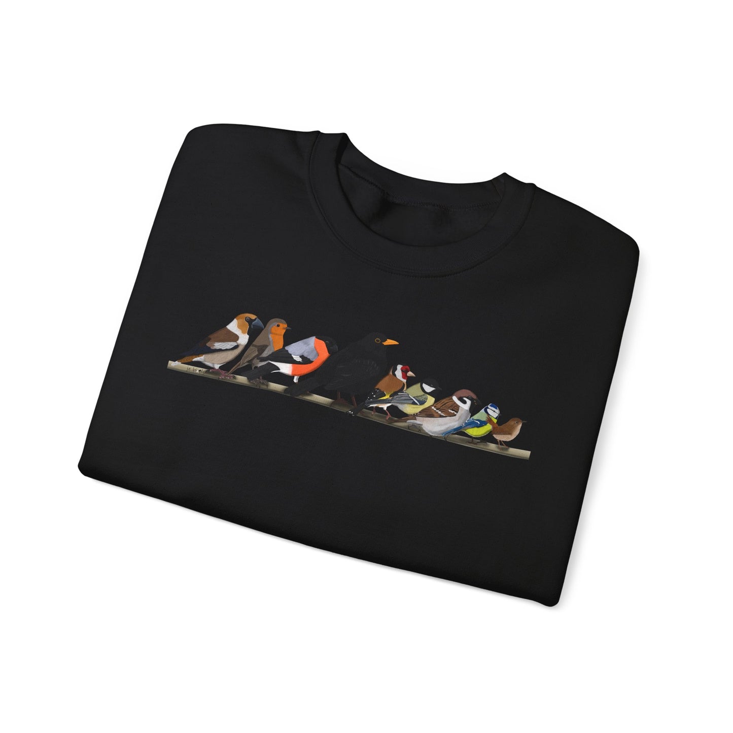 Rotkehlchen, Stieglitz, Zaunkönig und Amsel Sweatshirt Vogelmotiv – Animal Graphic Tee Casual Everyday Wear Stil