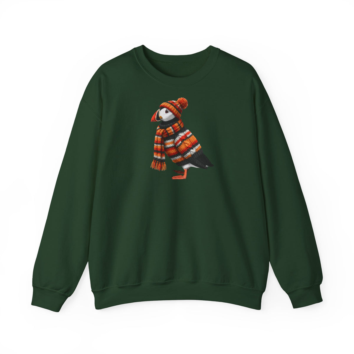 Papageitaucher Sweatshirt Vogelmotiv in Black