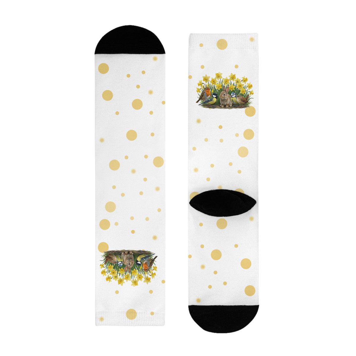 Rotkehlchen, Zaunkönig und Meise Socken – Accessories All Over Print Stil
