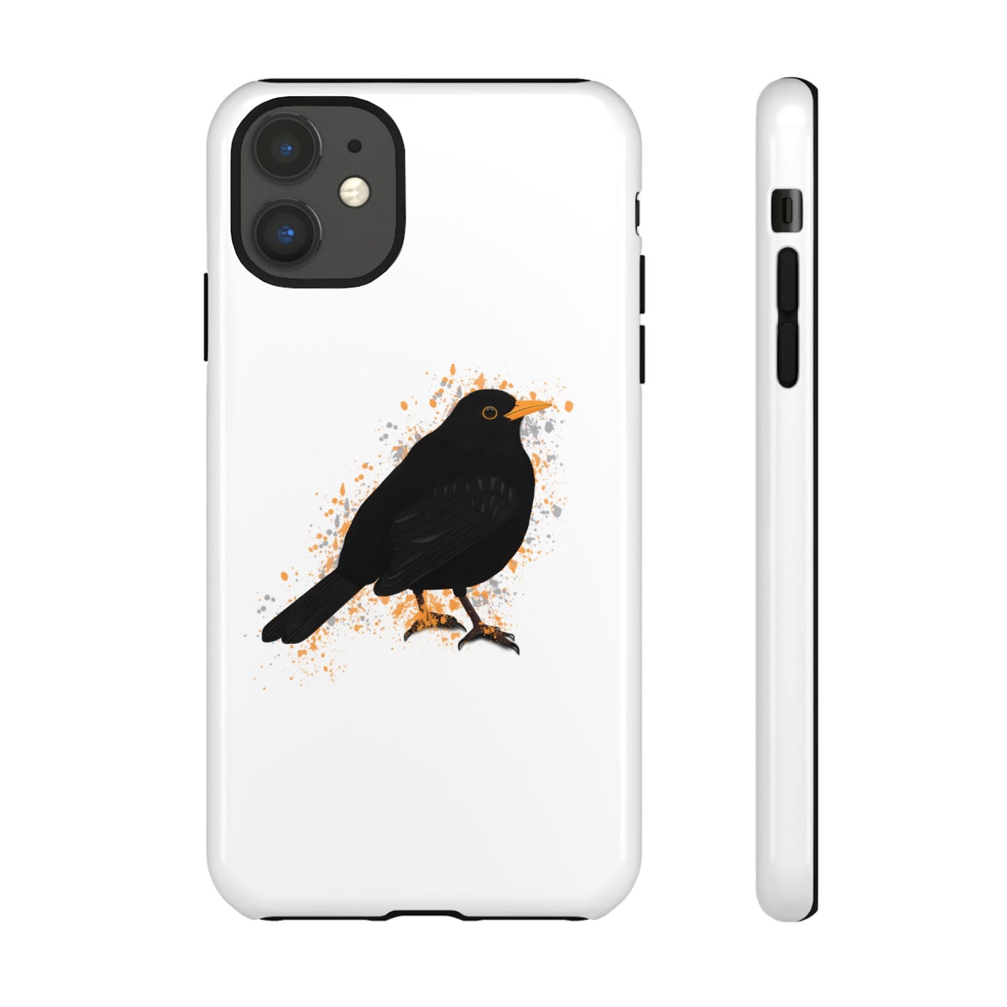 Amsel Vogel iPhone & Google Pixel Vogelmotiv Handyhülle Weiß