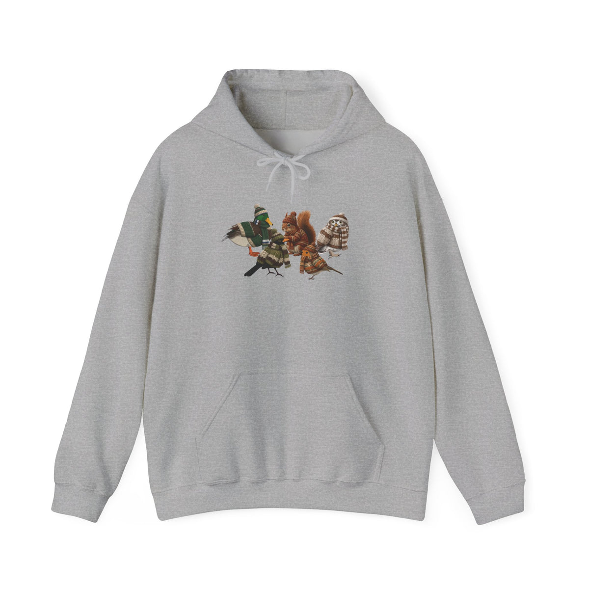 Lustiger Vogelmotiv Winter Hoodie – artistic apparel, casual outerwear
