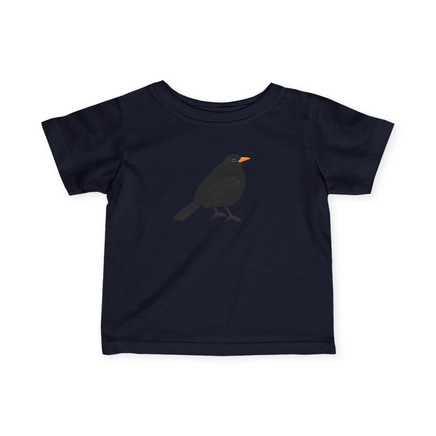Süßes Amsel Vogel Tiermotiv T-Shirt für Babys und Kleinkinder