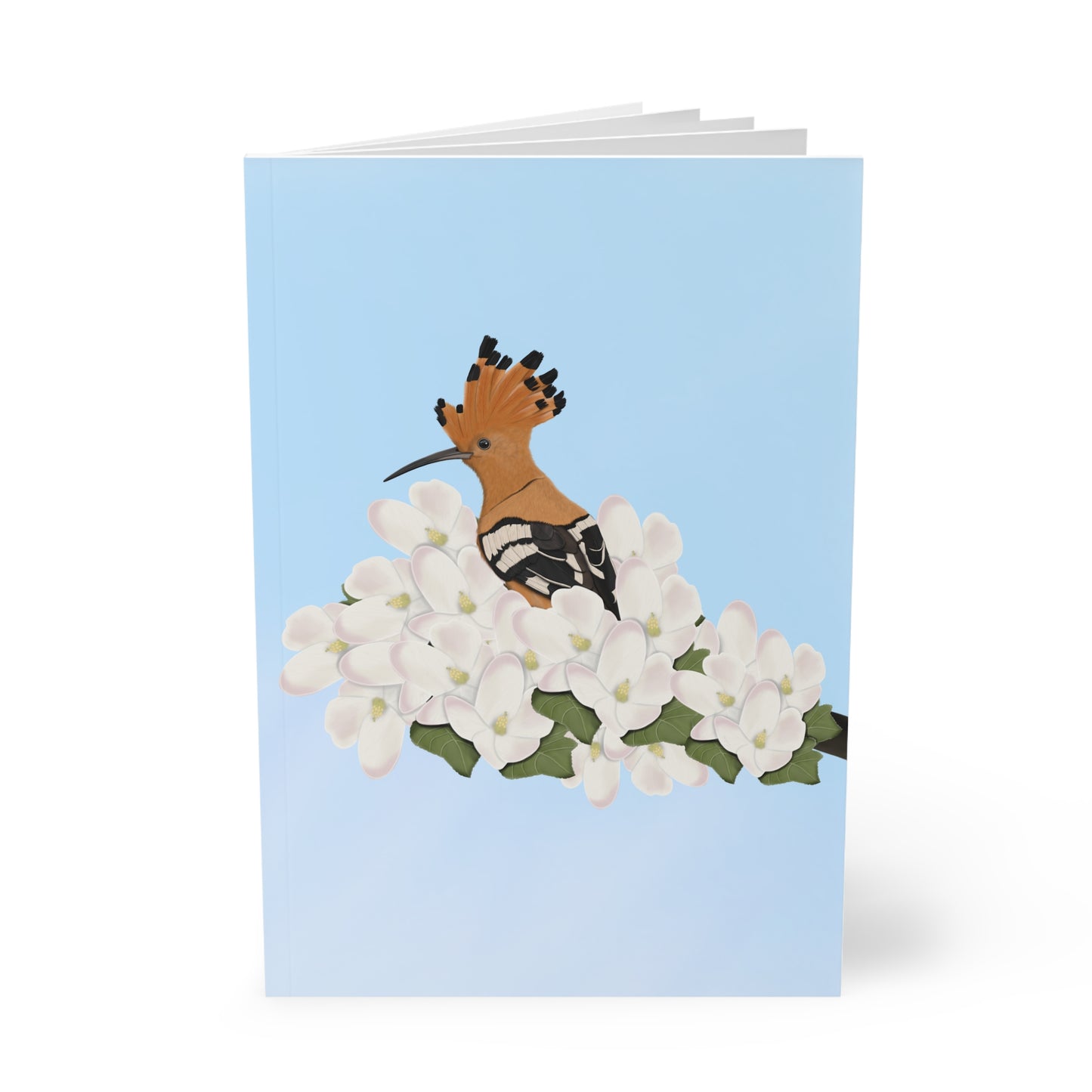 Wiedehopf im Frühling Notizbücher – A5 Vogel Softcover Notizbuch 150 Seiten Liniert