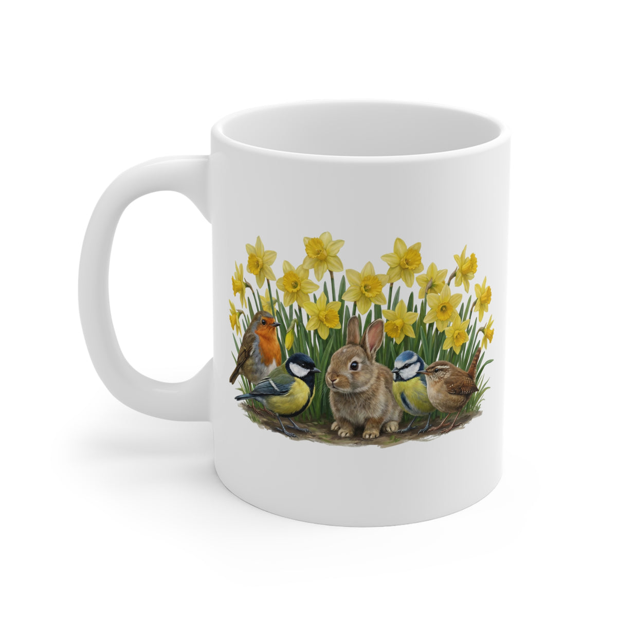 Rotkehlchen, Zaunkönig und Meise Tasse – 11 oz 11oz Stil