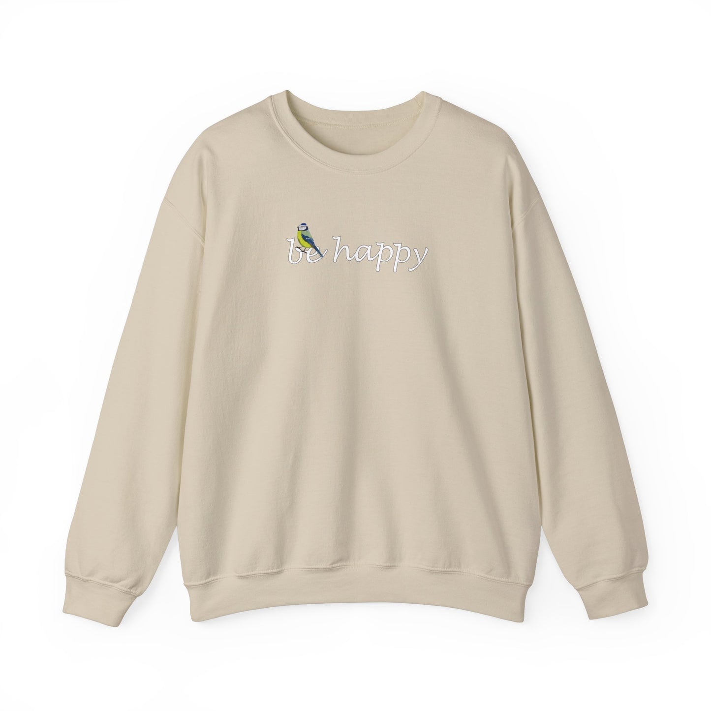 Blaumeise Sweatshirt Vogelmotiv in Black