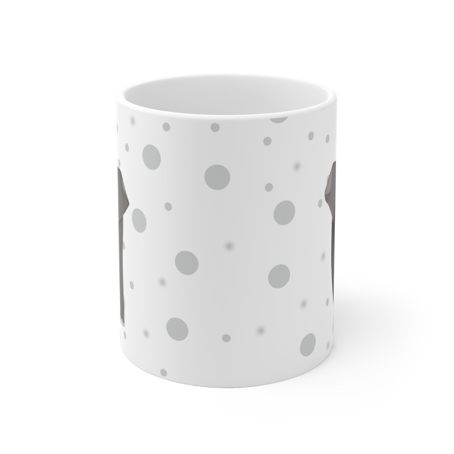 Tukan auf einem Elefanten Vogel Tasse Punkte Grau