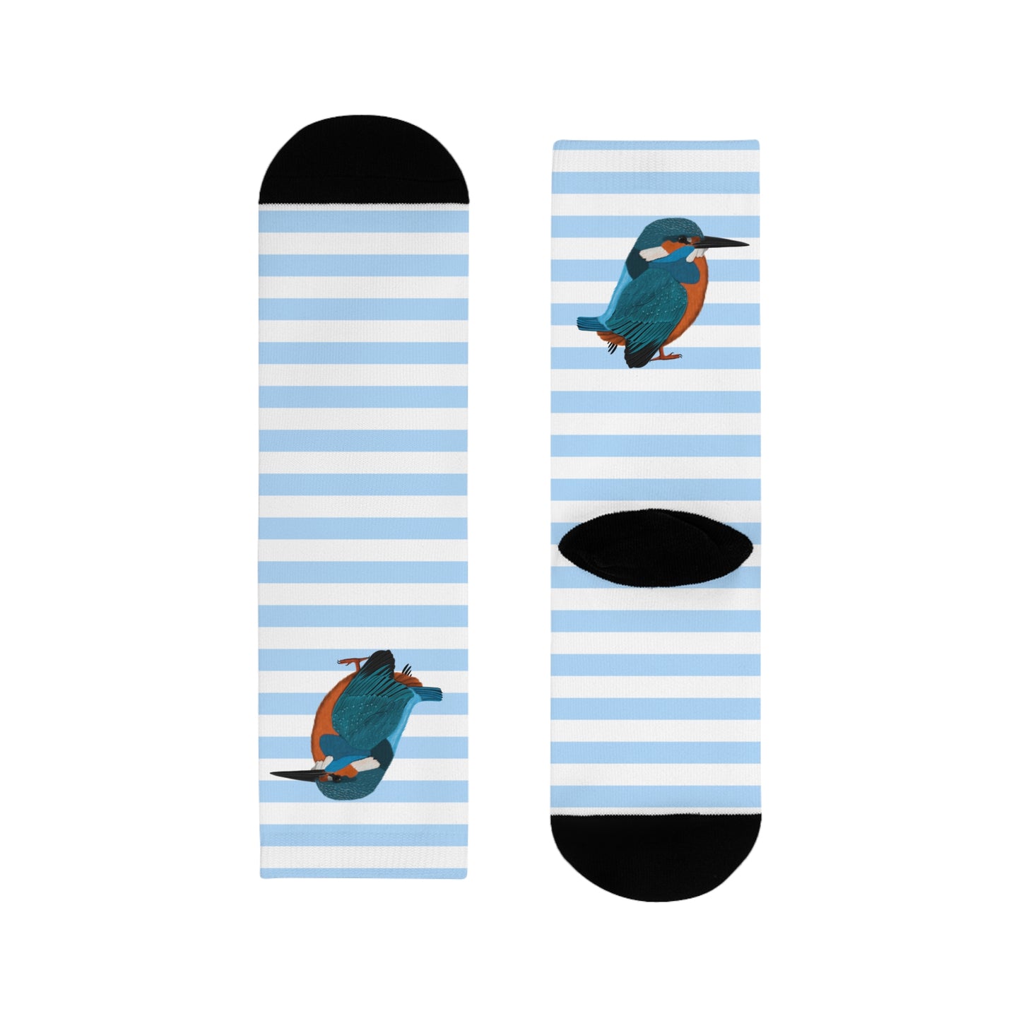 Eisvogel Vogel Socken mit Blau Weißen Streifen für Vogelfreunde & Vogelbeobachter