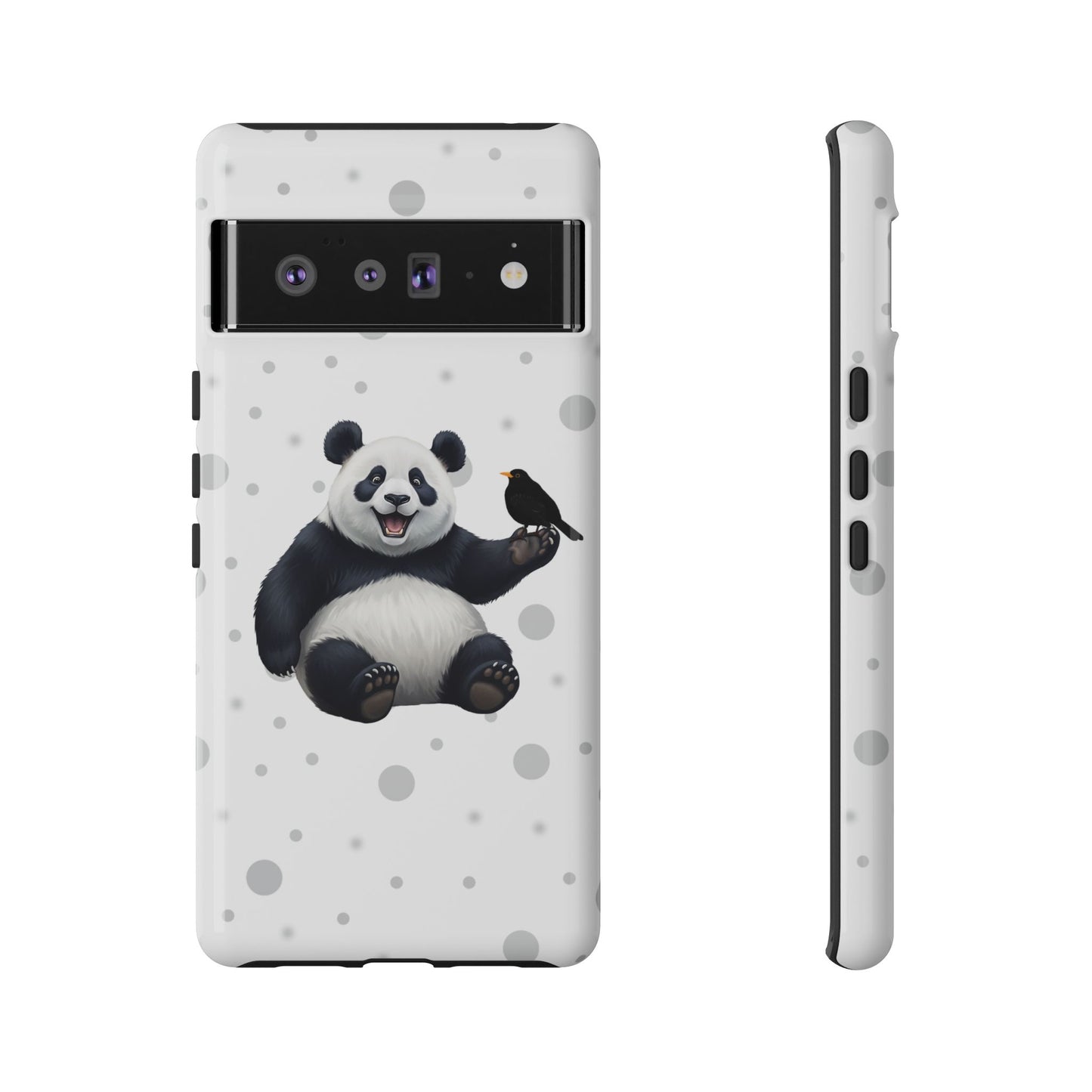 Amsel mit Panda iPhone & Google Pixel Tiermotiv Handyhülle - Tierisch guter Schutz