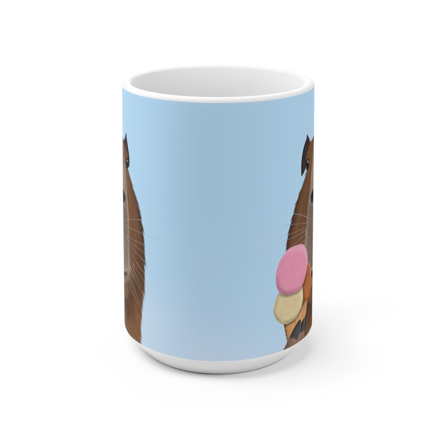 Capybara mit Eis Tasse – 11 oz, 11oz
