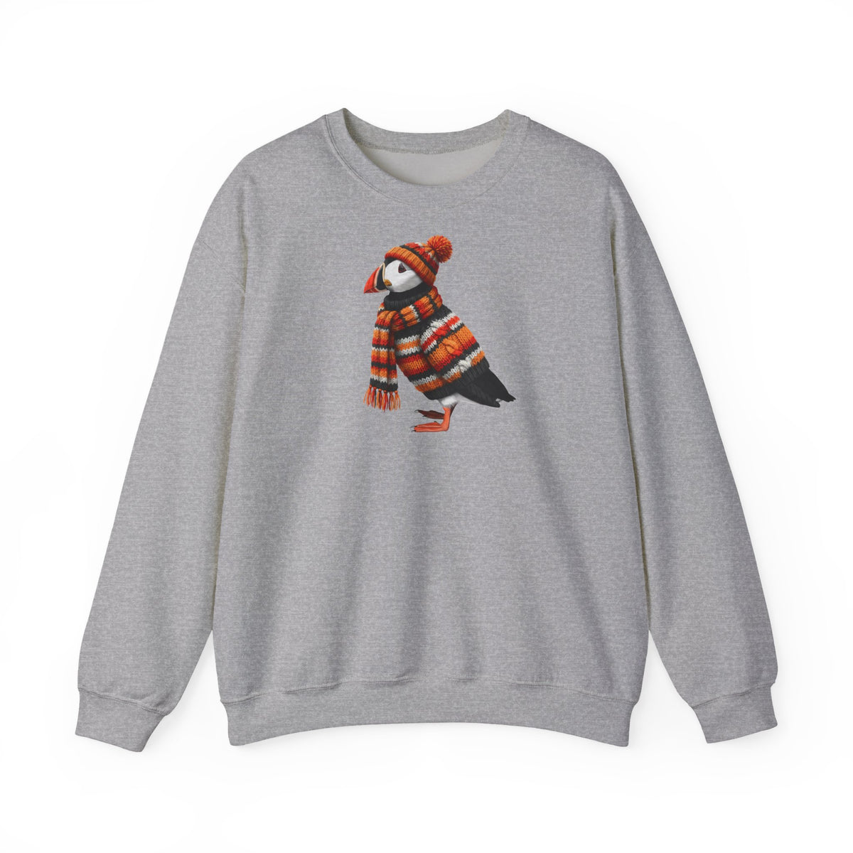 Papageitaucher in Strick Weihnachts-Sweatshirt | Unisex Vogel Sweater für Vogelfreunde & Vogelbeobachter – Animal Graphic Tee, Sweatshirt Vogelmotiv