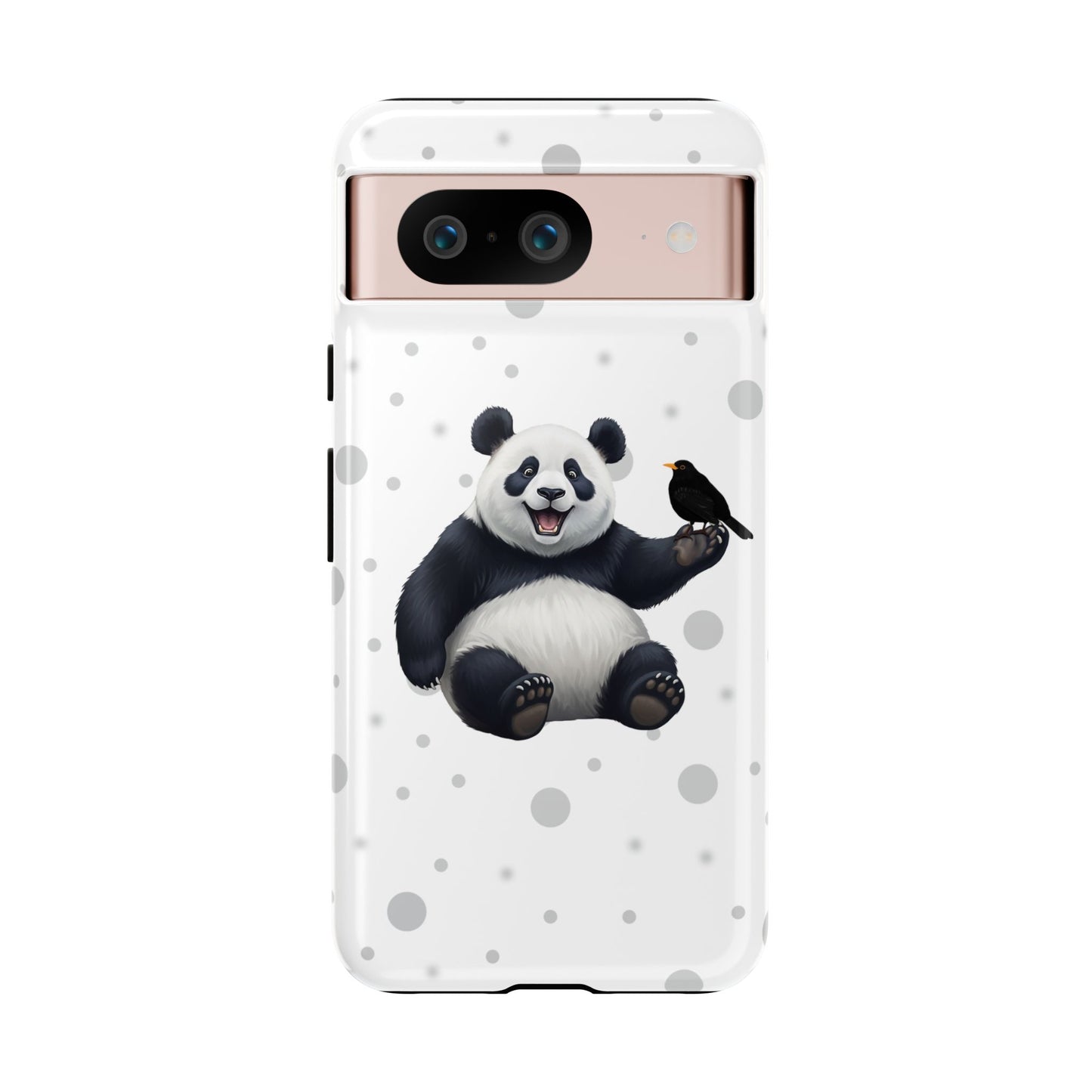 Amsel mit Panda iPhone & Google Pixel Tiermotiv Handyhülle - Tierisch guter Schutz