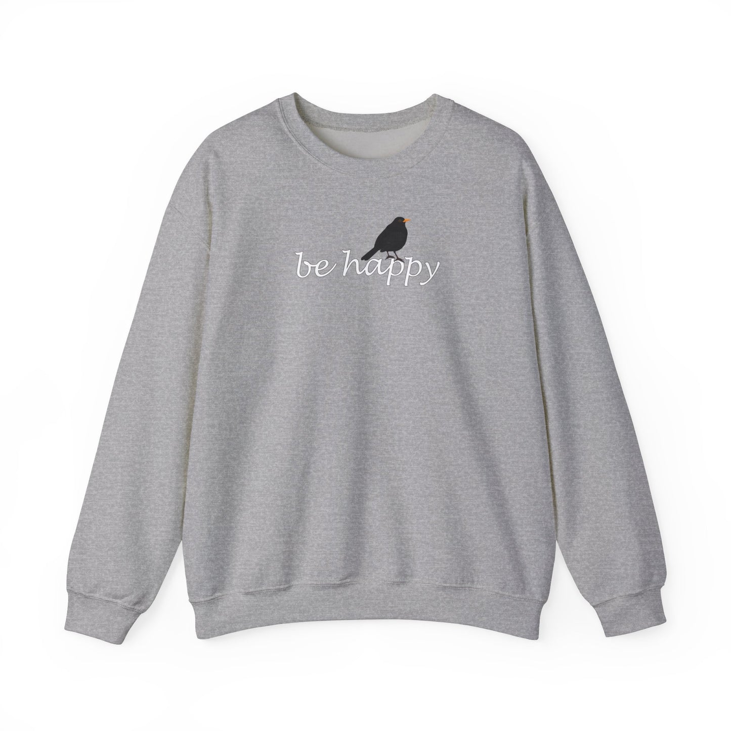 Amsel Be Happy Vogel Sweatshirt für Vogelbeobachter – Animal Graphic Tee, Vogelmotiv