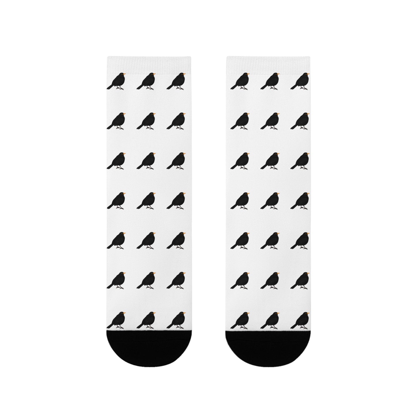 Amsel Vogel Socken für Vogelfreunde & Vogelbeobachter Weiß