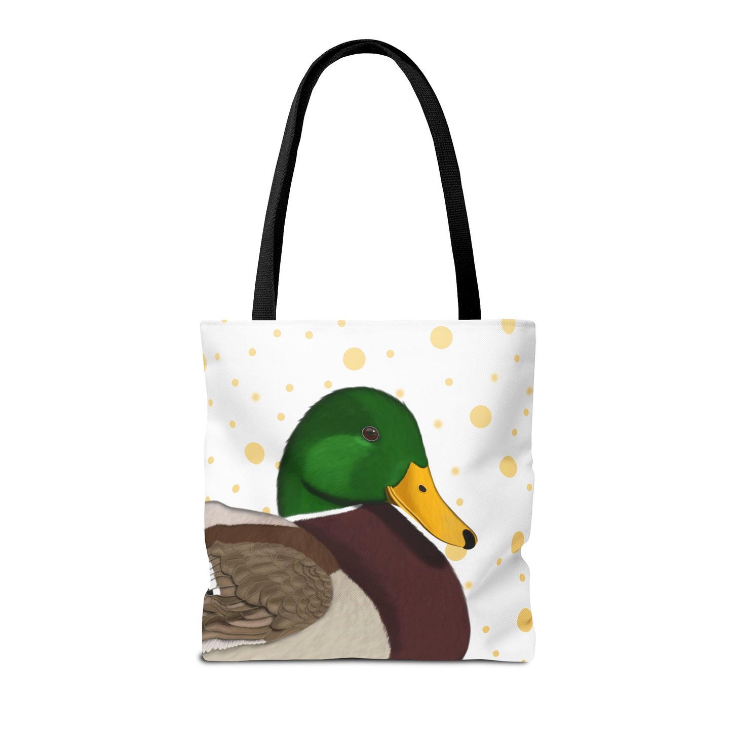 Ente mit Goldenen Tragetasche – Accessories, All Over Print
