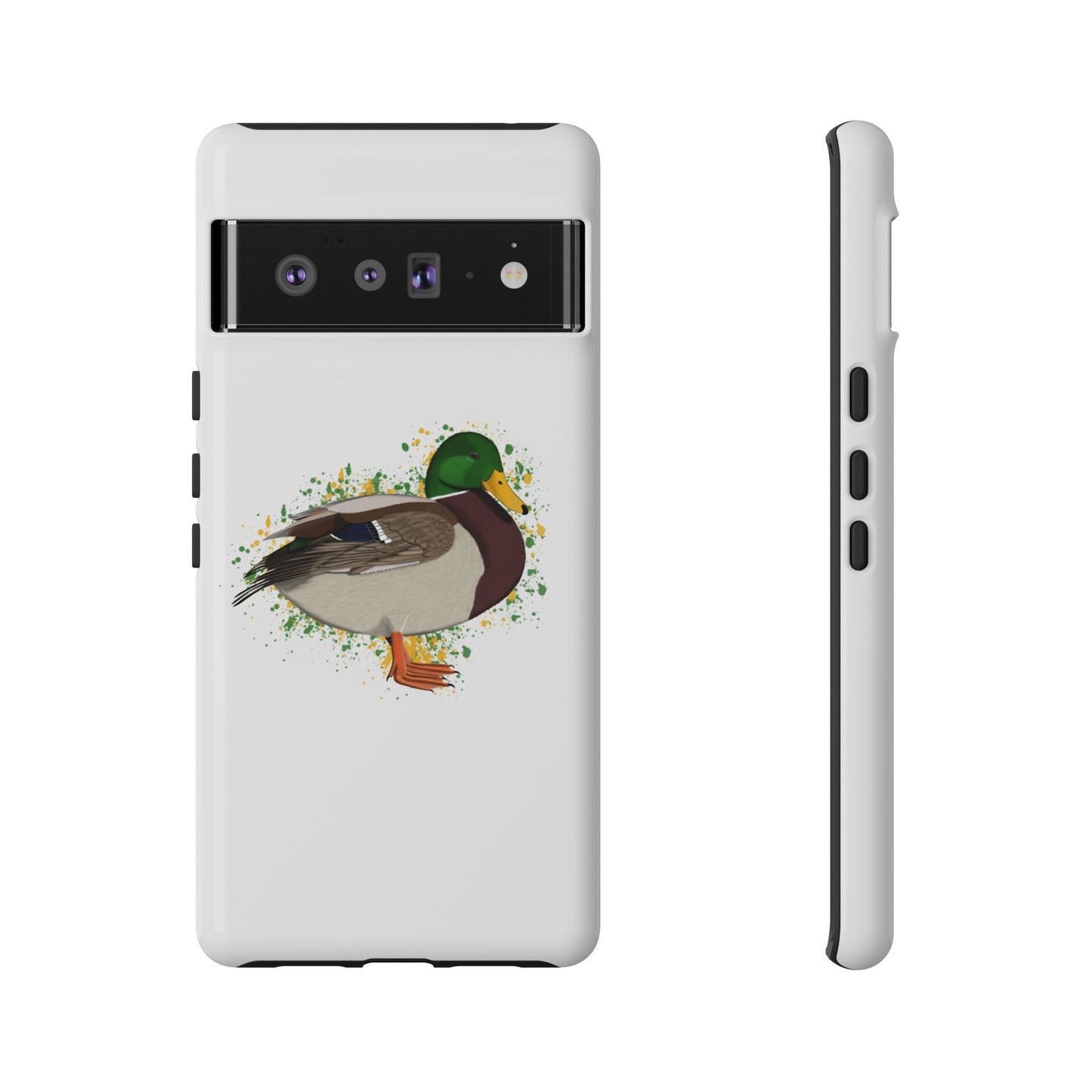 Stockente Ente Vogel iPhone & Google Pixel Vogelmotiv Handyhülle Weiß