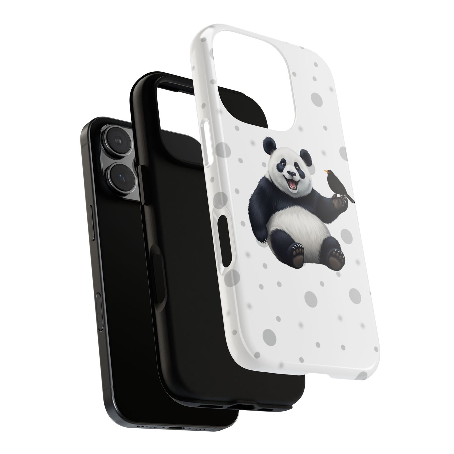 Amsel mit Panda iPhone & Google Pixel Tiermotiv Handyhülle - Tierisch guter Schutz