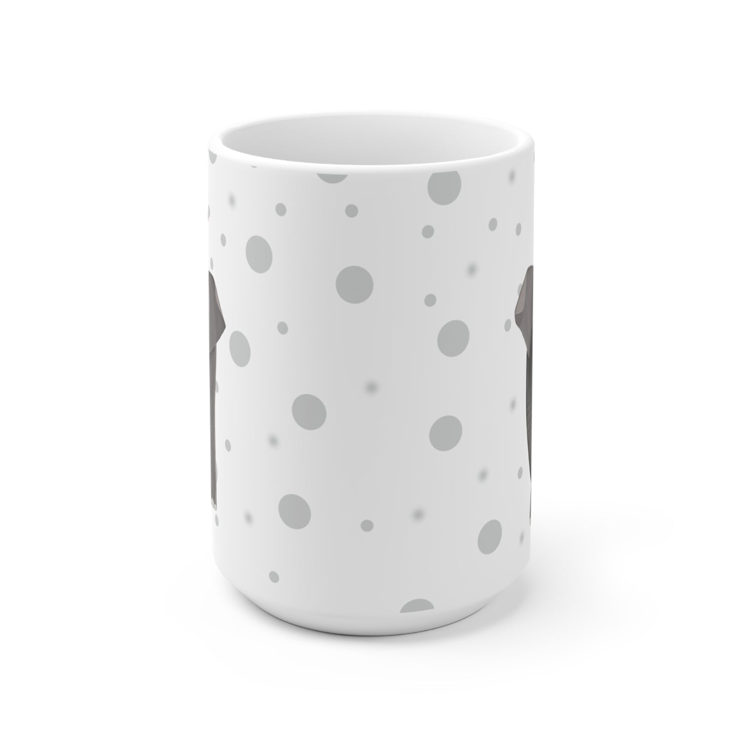 Tukan auf einem Elefanten Vogel Tasse Punkte Grau
