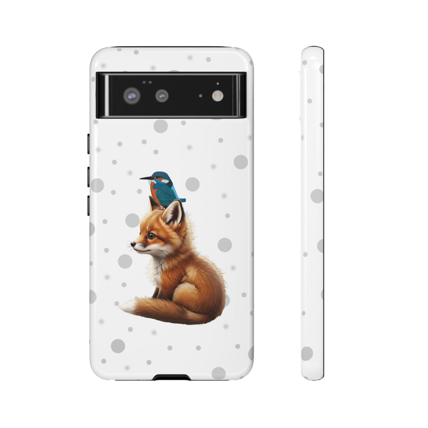 Eisvogel mit Fuchs iPhone & Google Pixel Tiermotiv Handyhülle - Tierisch guter Schutz