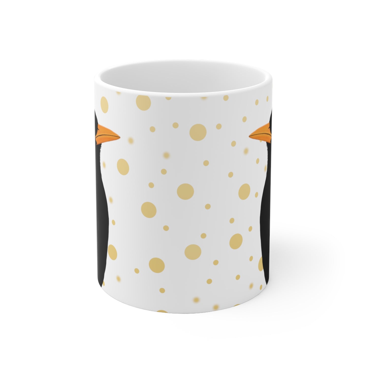 Amsel Tasse – mit Goldenen Punkten Vogel