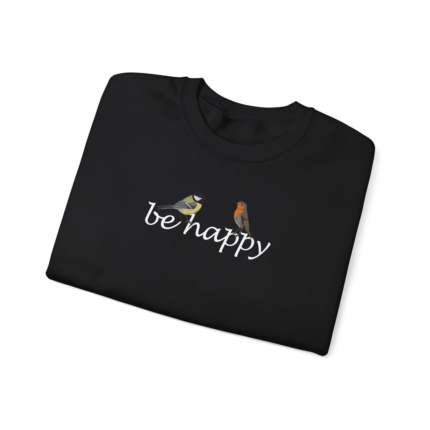Rotkehlchen und Kohlmeise Sweatshirt Vogelmotiv – Animal Graphic Tee Casual Everyday Wear Stil
