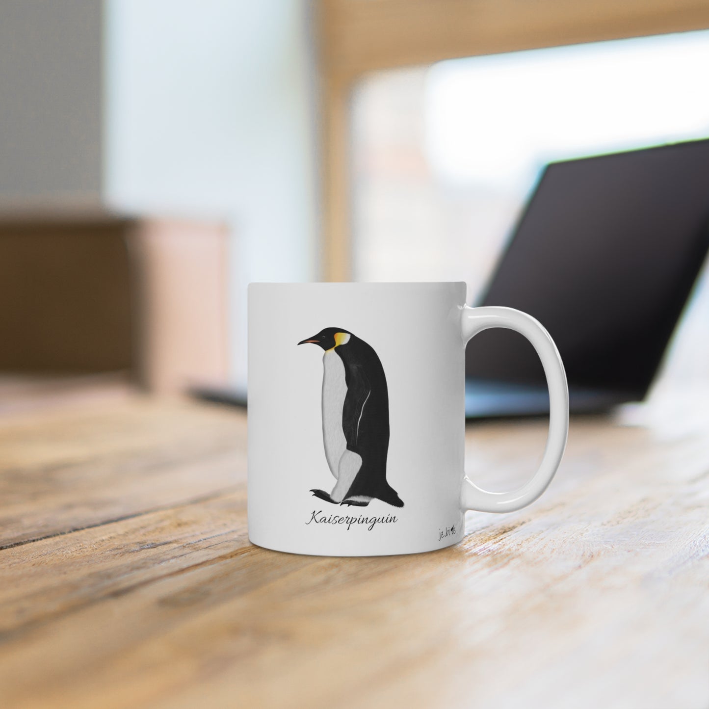 Kaiserpinguin Vogel Tasse Weiß für Vogelbeobachter