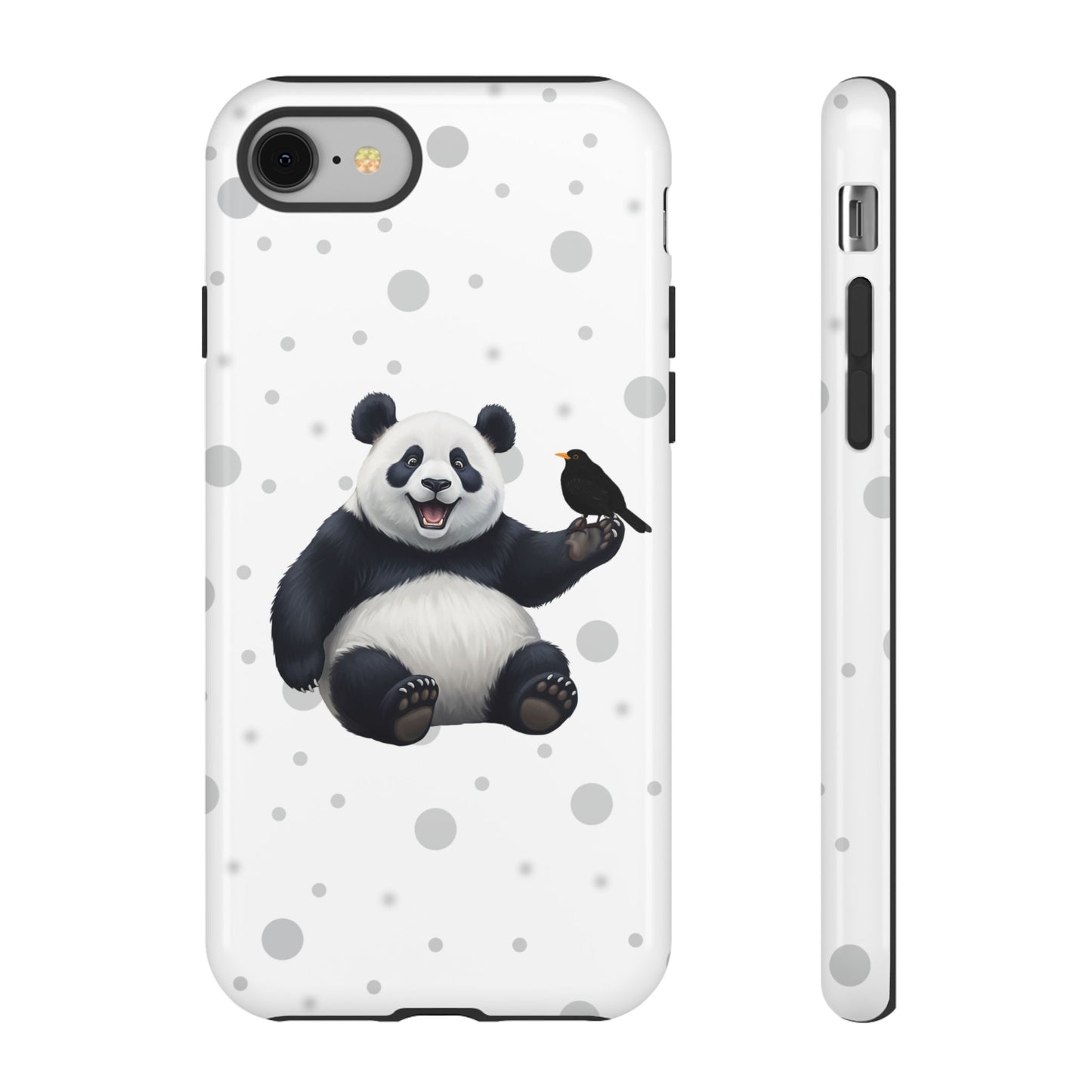 Amsel mit Panda iPhone & Google Pixel Tiermotiv Handyhülle - Tierisch guter Schutz