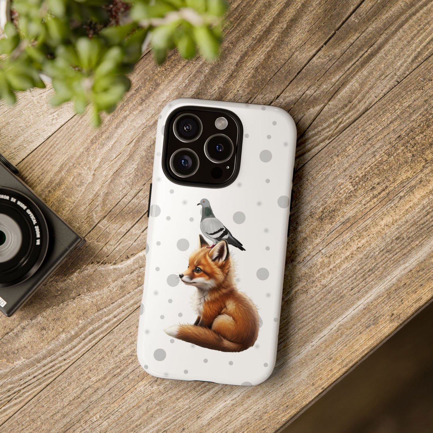 Taube mit Fuchs iPhone & Google Pixel Tiermotiv Handyhülle - Tierisch guter Schutz