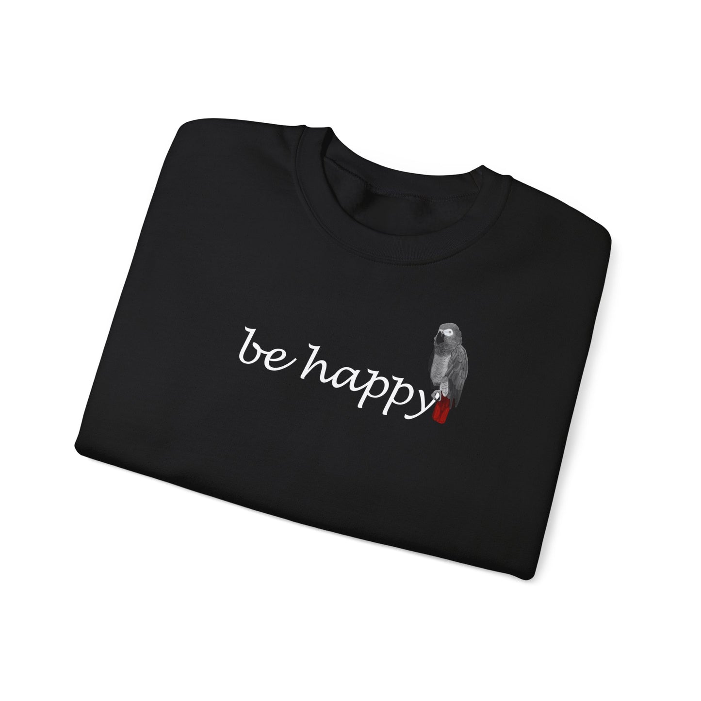 Graupapagei Be Happy Vogel Sweatshirt für Vogelbeobachter