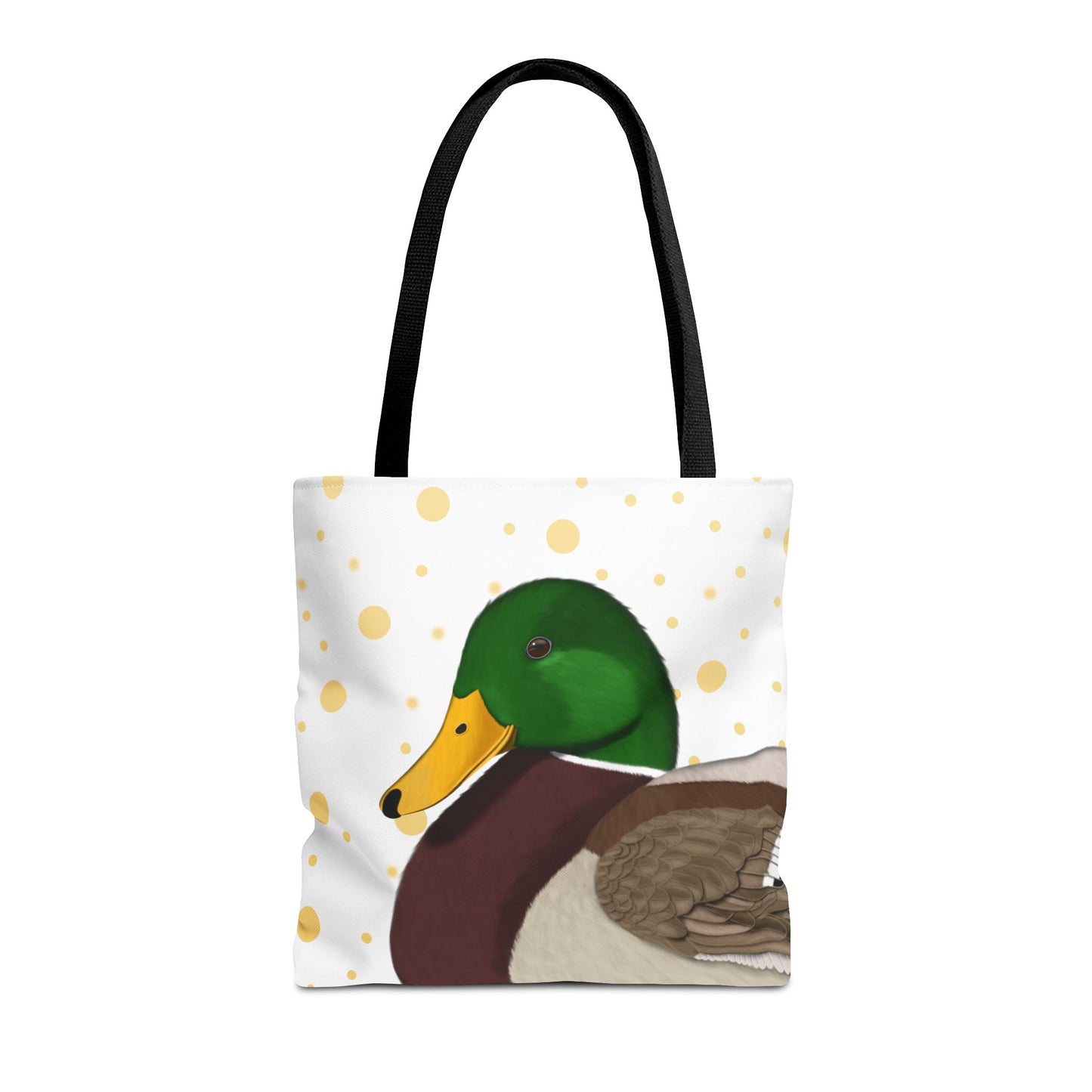 Ente mit Goldenen Tragetasche – Accessories, All Over Print
