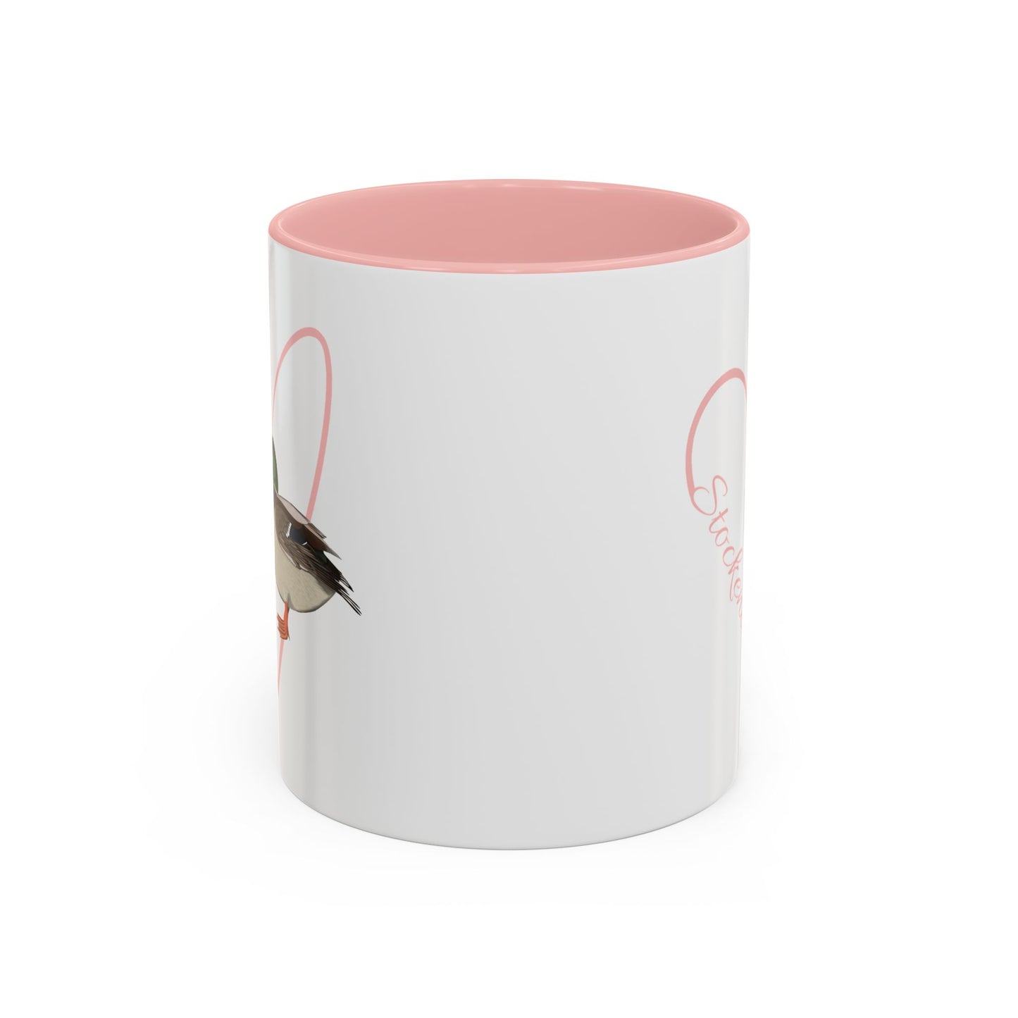 Stockente mit Herz Tasse – Accent Coffee Mug, Birds Design