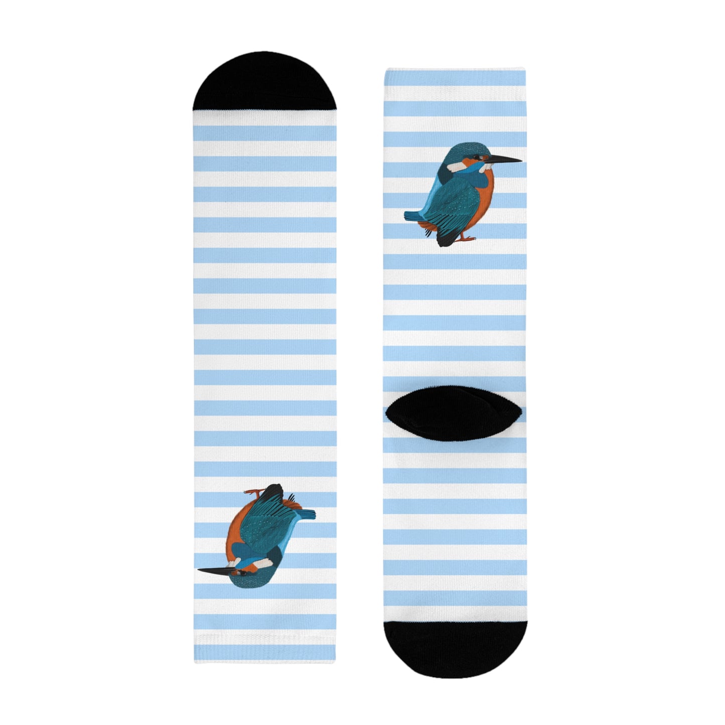 Eisvogel Vogel Socken mit Blau Weißen Streifen für Vogelfreunde & Vogelbeobachter