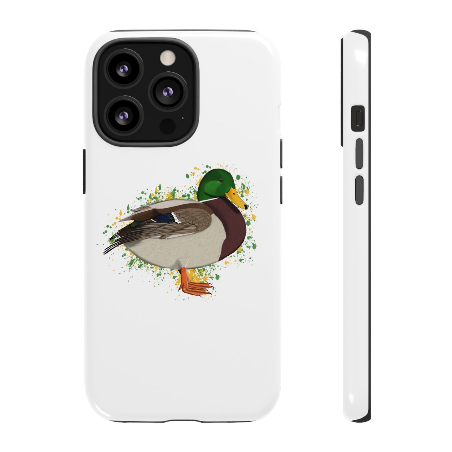 Stockente Ente Vogel iPhone & Google Pixel Vogelmotiv Handyhülle Weiß
