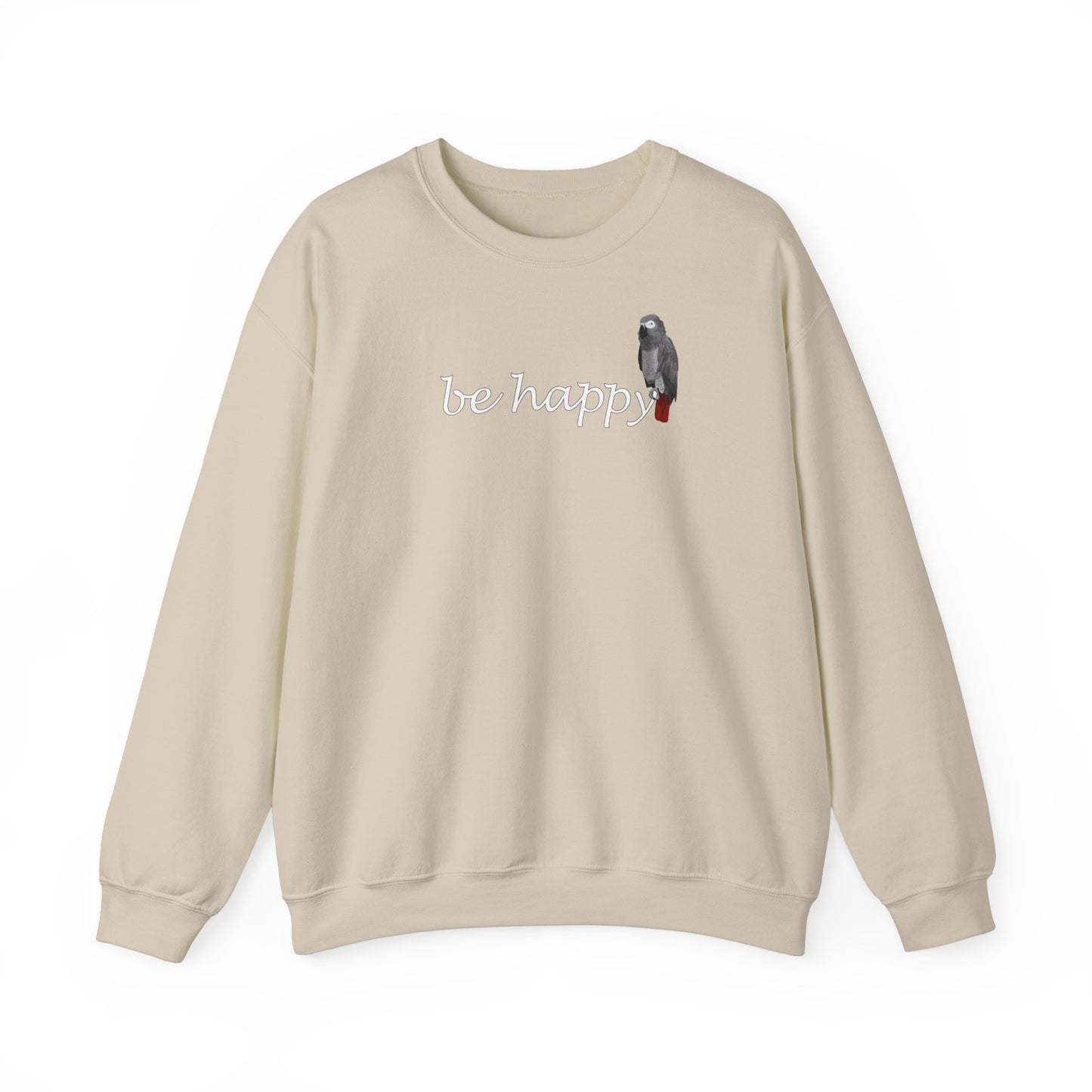 Graupapagei Be Happy Vogel Sweatshirt für Vogelbeobachter