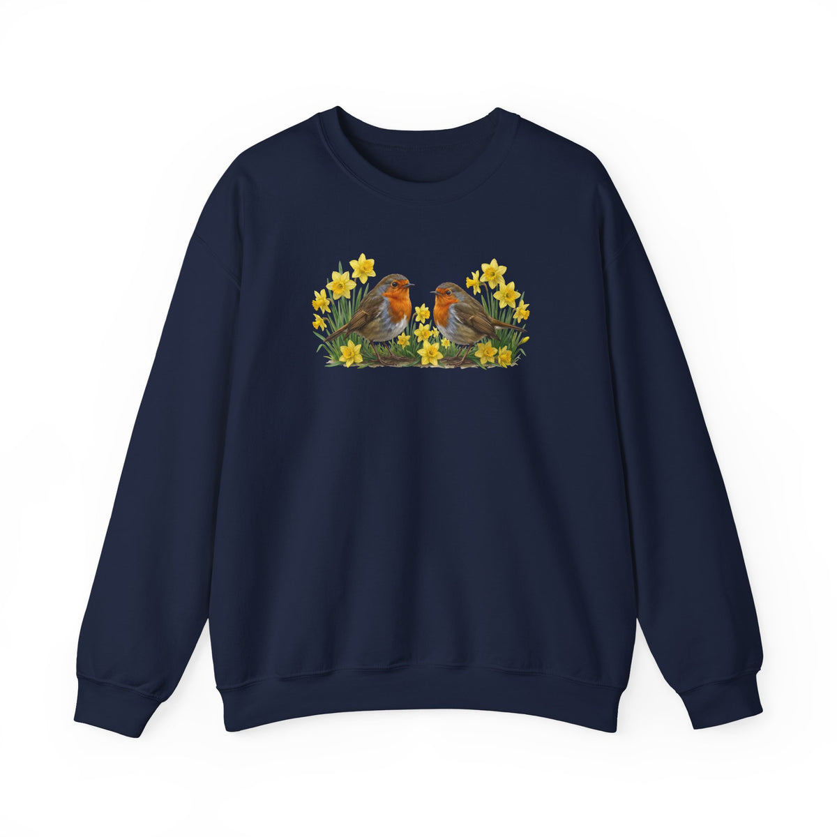 Rotkehlchen Sweatshirt Vogelmotiv mit Animal Graphic Tee Hintergrund