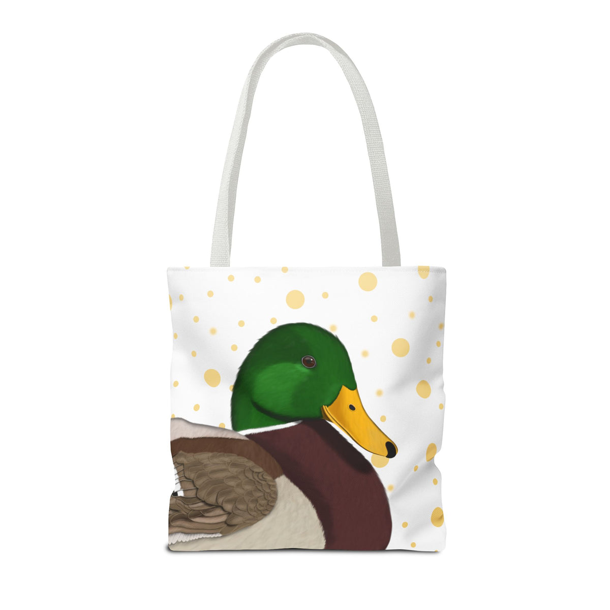 Ente mit Goldenen Punkten Vogel Tragetasche 40x40cm