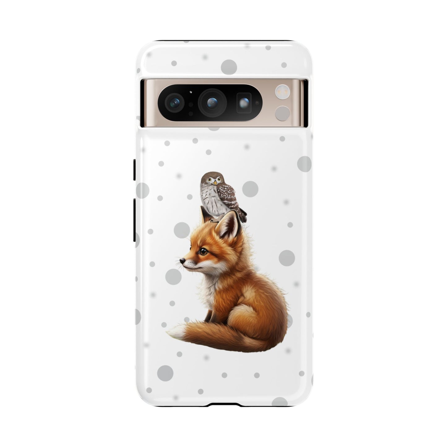 Eule mit Fuchs iPhone & Google Pixel Tiermotiv Handyhülle - Tierisch guter Schutz