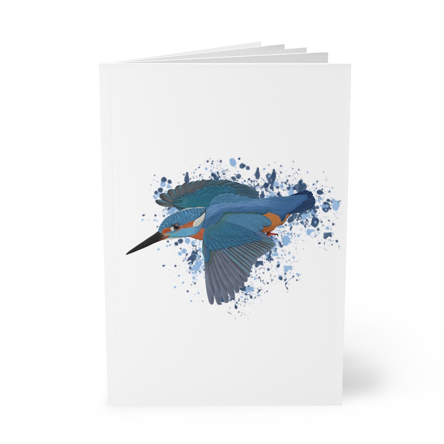 Eisvogel Notizbücher – Vogel Notizbuch Weiß A5 Softcover 150 Seiten Liniert