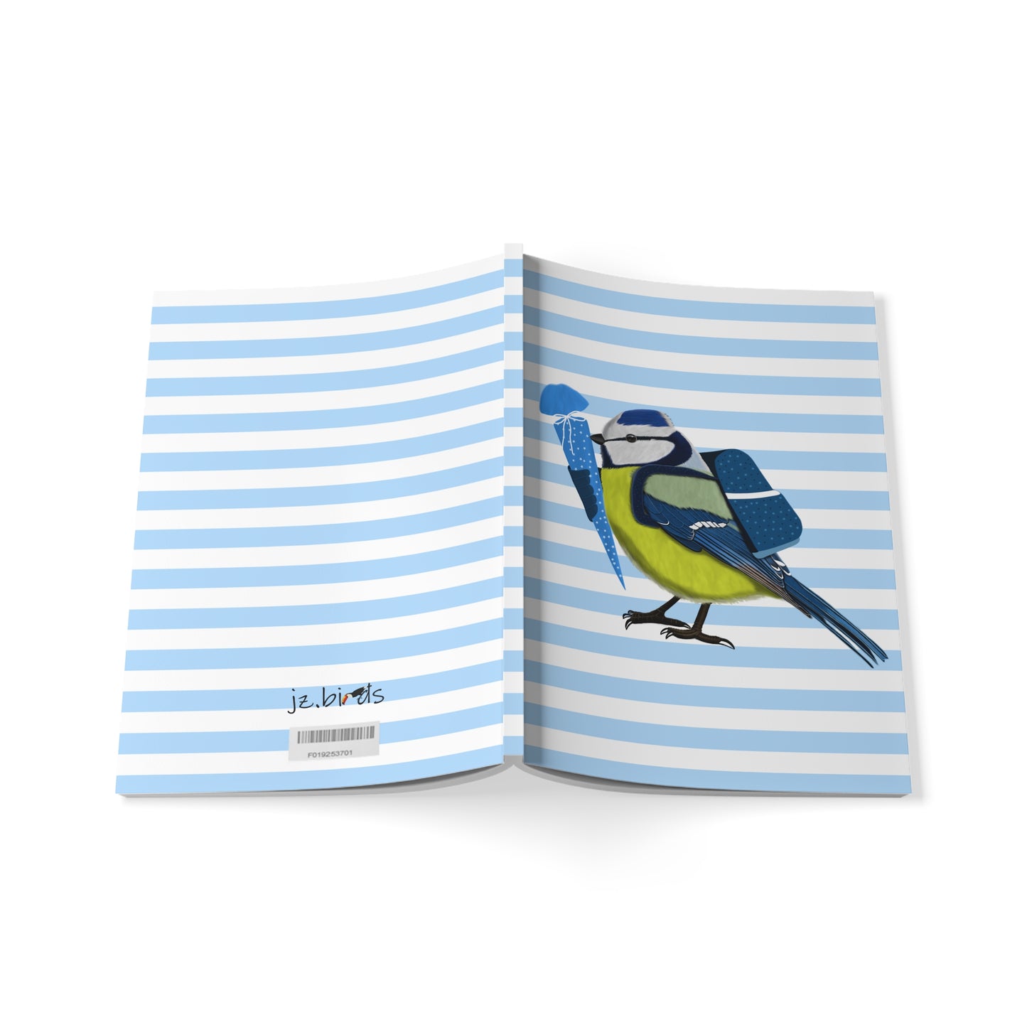 Blaumeise Notizbuch Geschenk zur Einschulung A5 Softcover 150 Seiten Liniert
