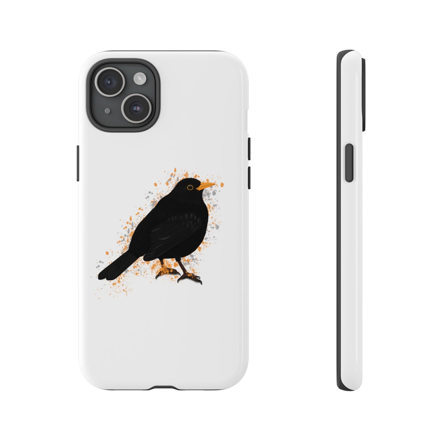 Amsel Vogel iPhone & Google Pixel Vogelmotiv Handyhülle Weiß
