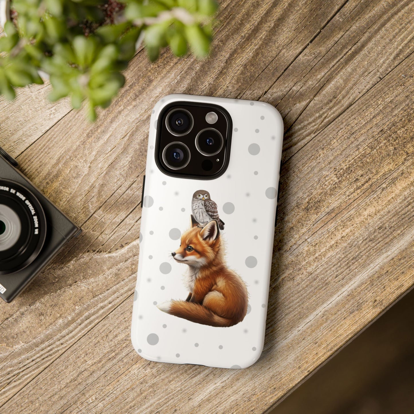 Eule mit Fuchs iPhone & Google Pixel Tiermotiv Handyhülle - Tierisch guter Schutz
