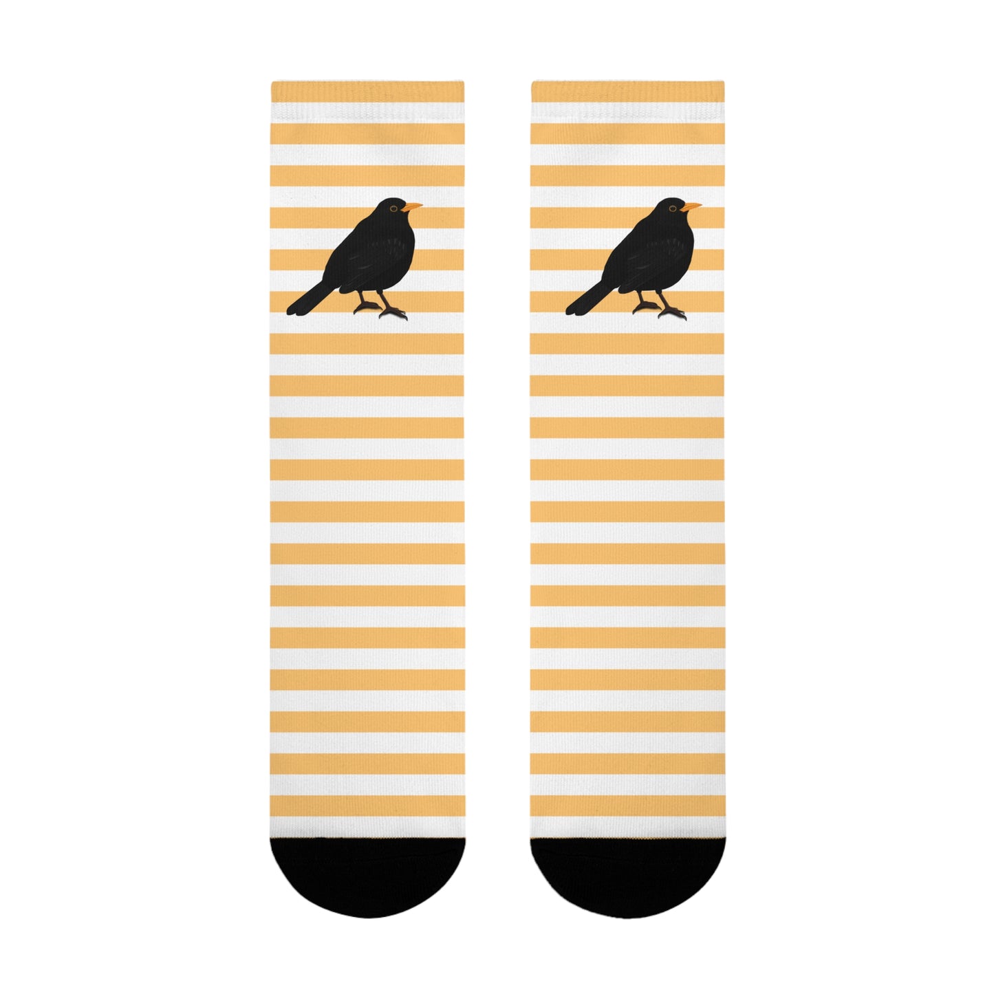 Amsel Vogel Socken mit Orange Weißen Streifen für Vogelfreunde & Vogelbeobachter – Accessories,
