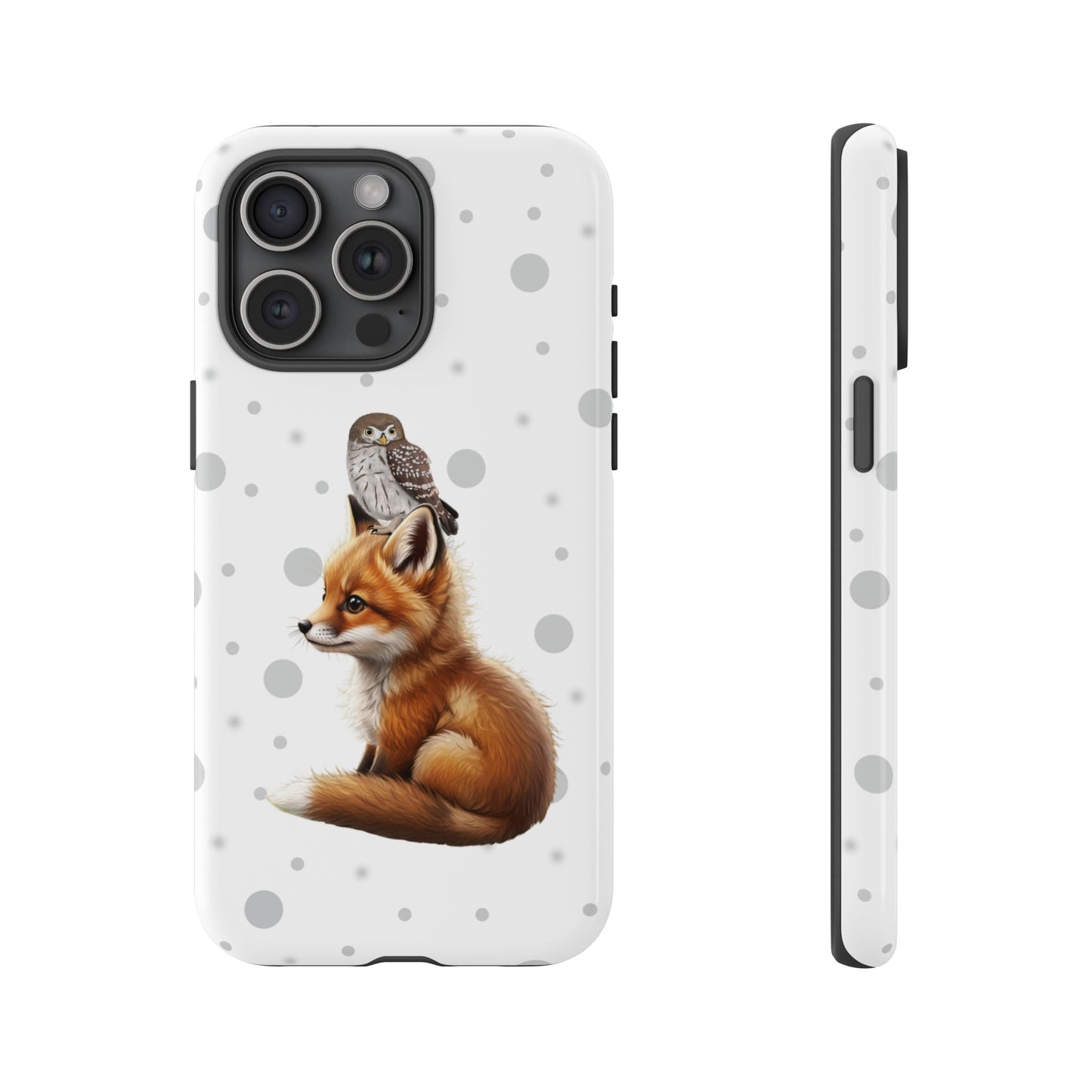 Eule mit Fuchs iPhone & Google Pixel Tiermotiv Handyhülle - Tierisch guter Schutz