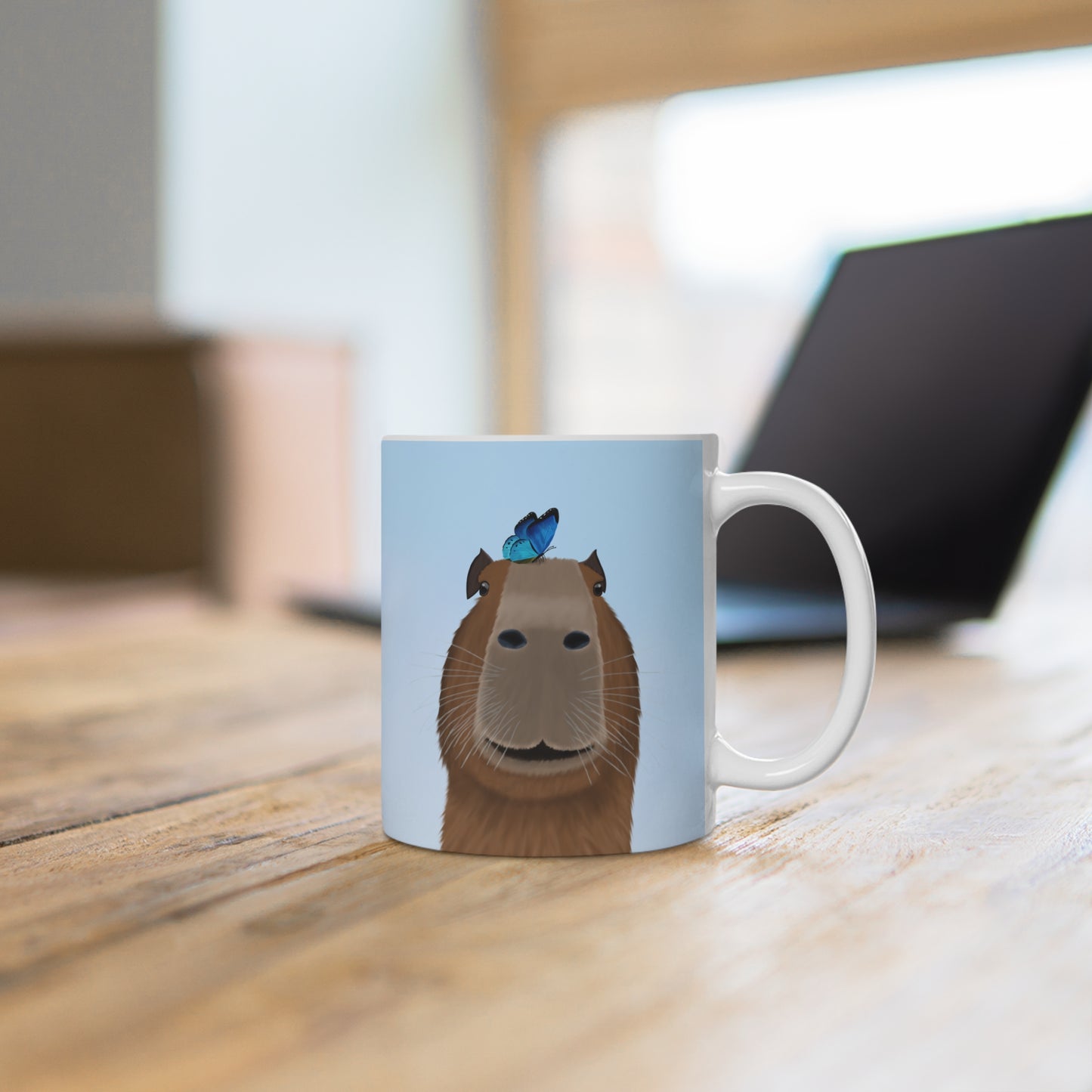 Capybara mit einem Schmetterling Lustige Tasse