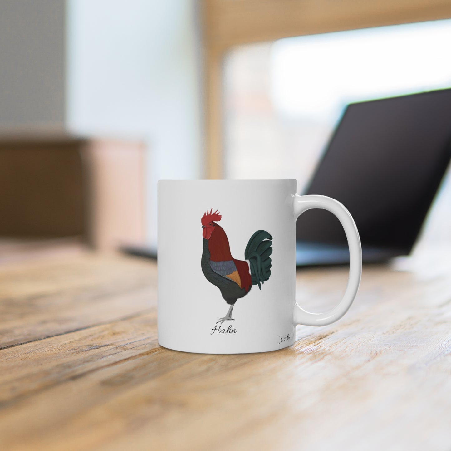 Hahn Vogel Tasse Weiß für Vogelbeobachter