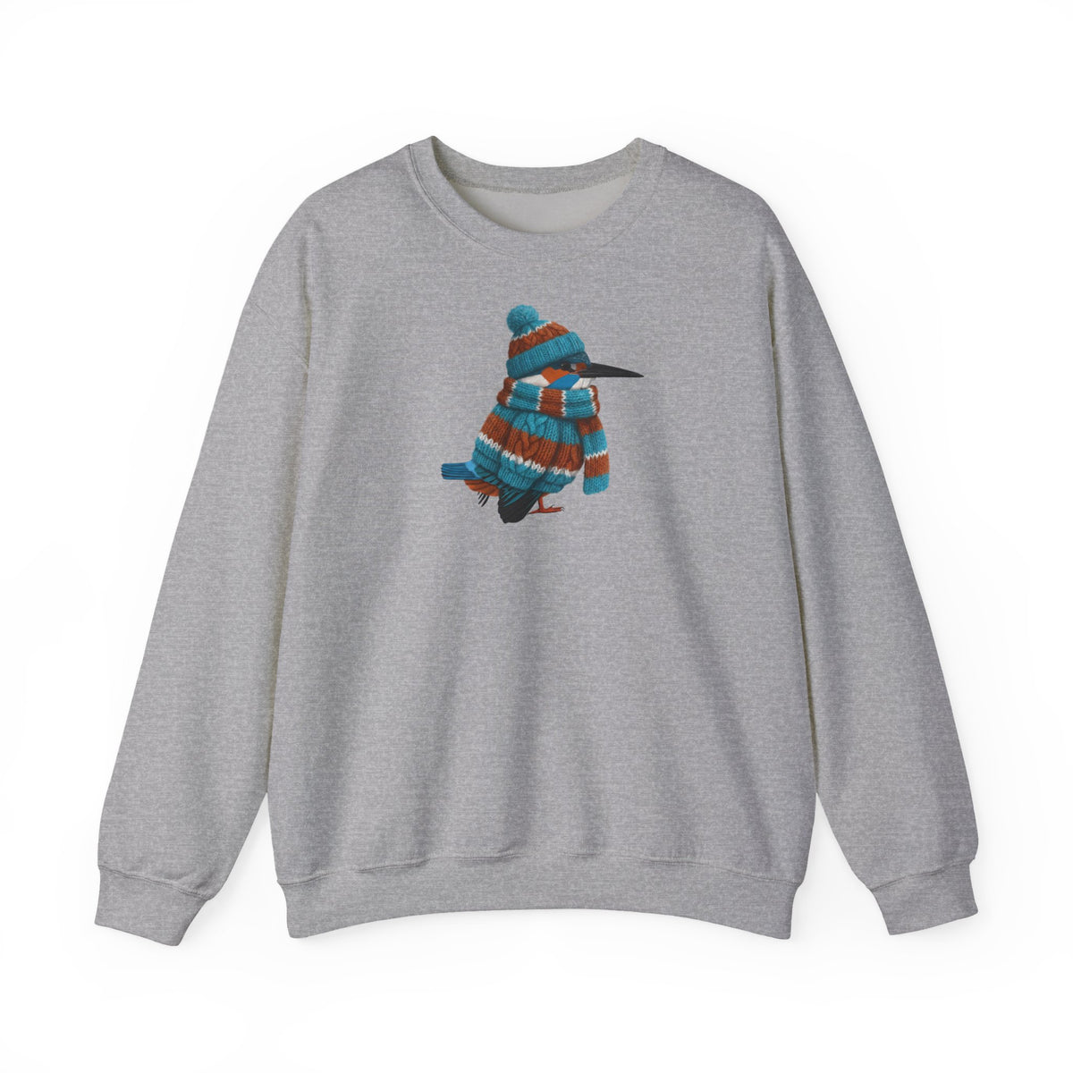 Eisvogel in Strick Weihnachts-Sweatshirt | Unisex Vogel Sweater für Vogelfreunde & Vogelbeobachter – Animal Graphic Tee, Sweatshirt Vogelmotiv