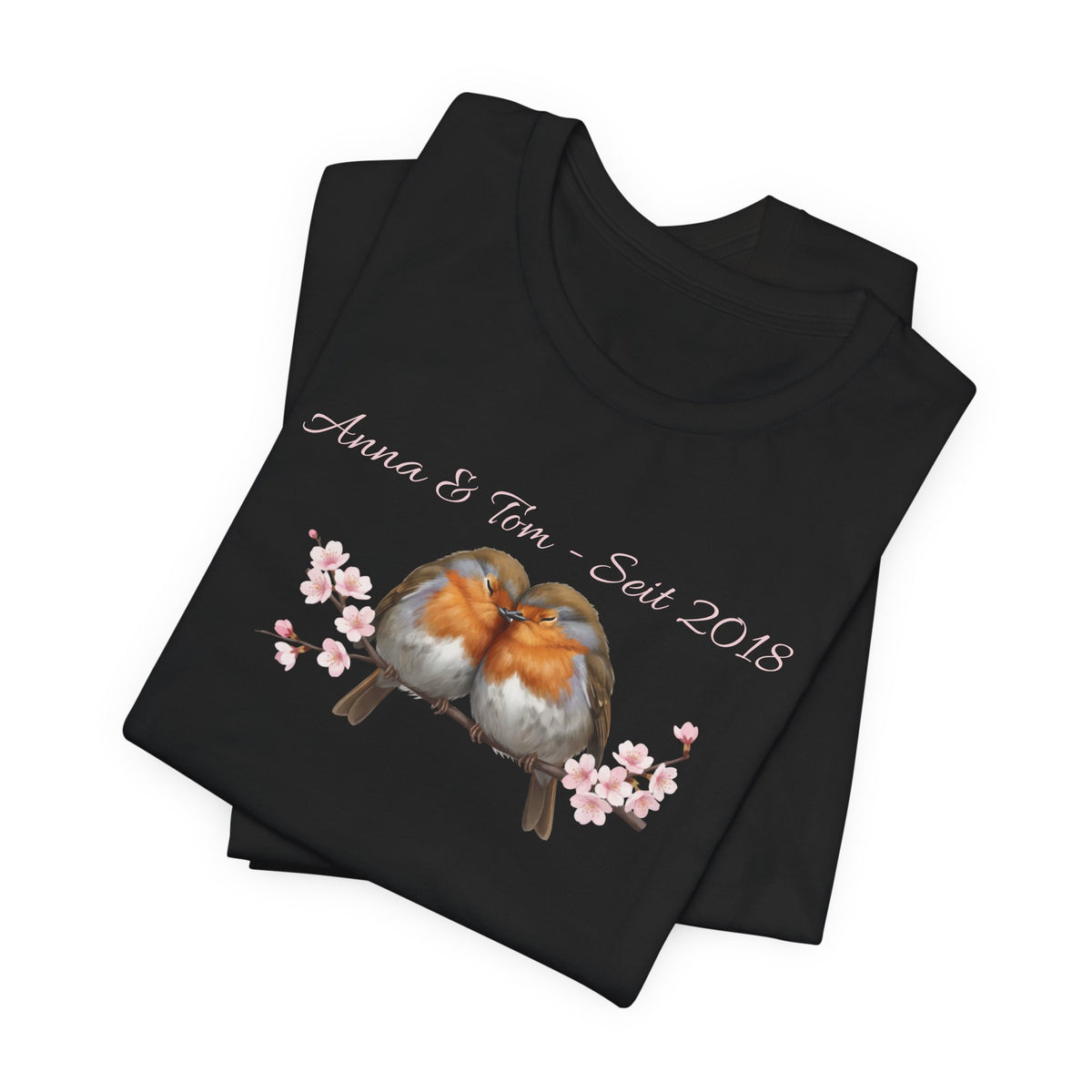 Rotkehlchen Vogel T-Shirt mit bird lover gift Hintergrund