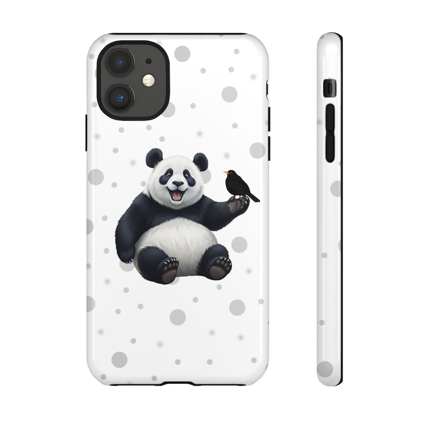 Amsel mit Panda iPhone & Google Pixel Tiermotiv Handyhülle - Tierisch guter Schutz