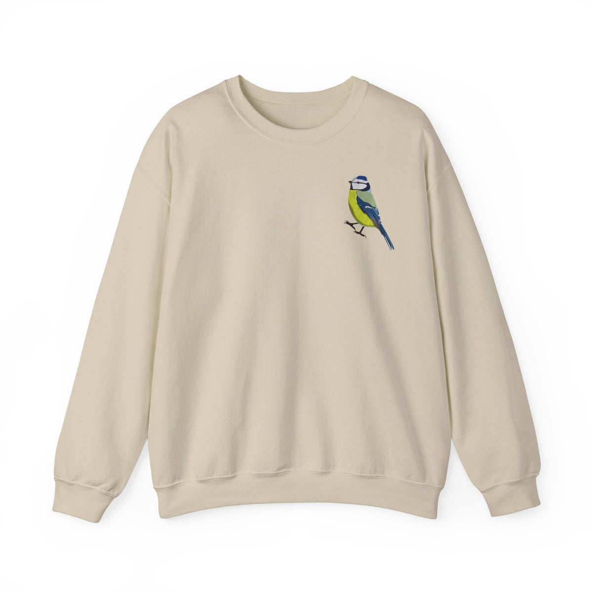 Blaumeise Sweatshirt Vogelmotiv in Dark Heather