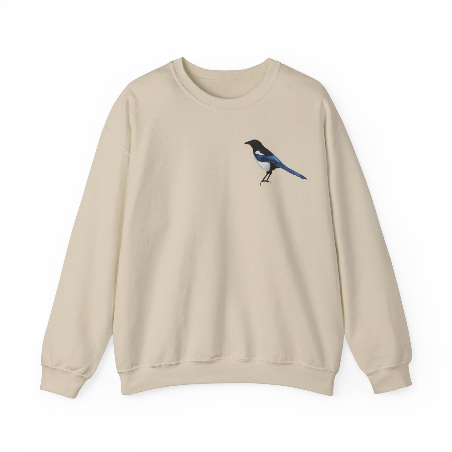 Elster Sweatshirt Vogelmotiv in Dark Heather
